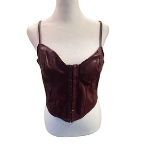 Iris Faux Leather Bustier Women’s Size Large